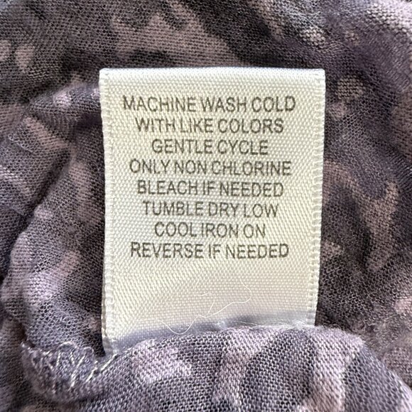 Vtg Y2K Eyeshadow Burnout Top Womens Sz L Distressed Purple Grunge Festival Rave - Picture 8 of 10